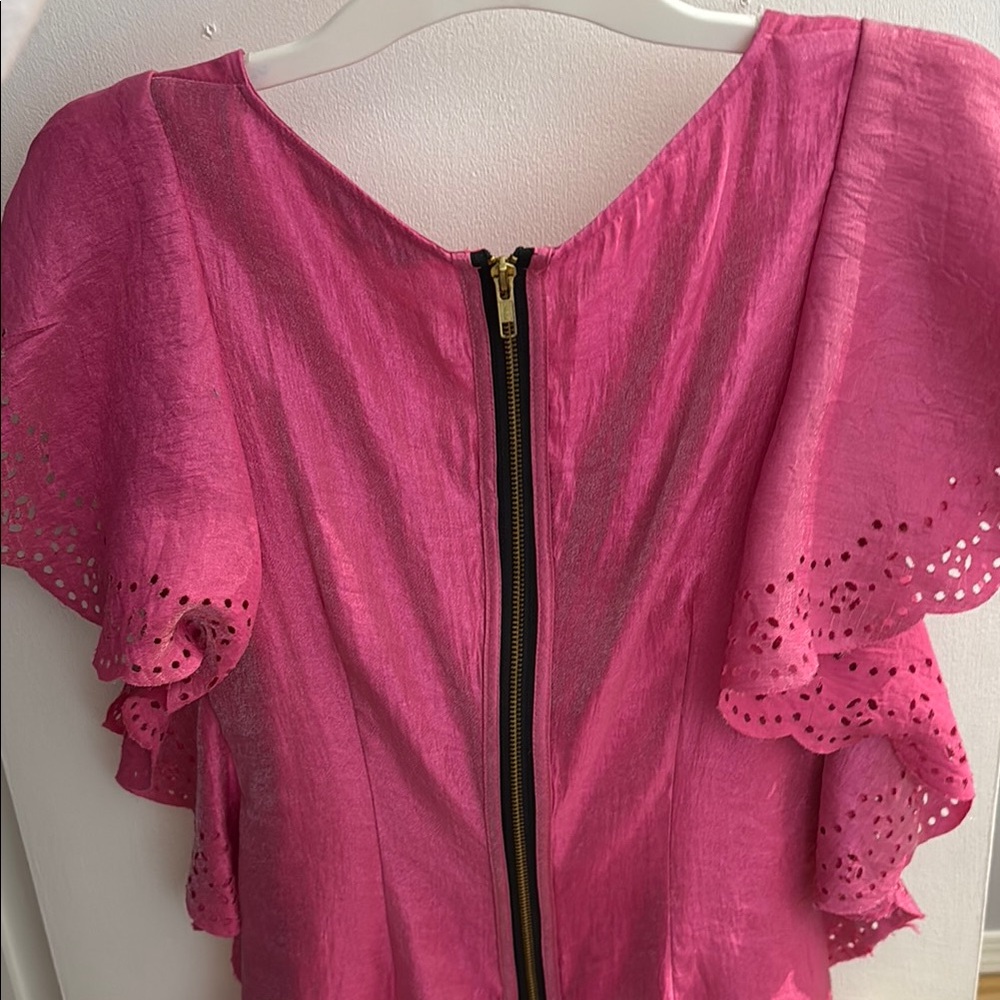 Pink Ruffle Sleeve Dress - Picture 3 of 3